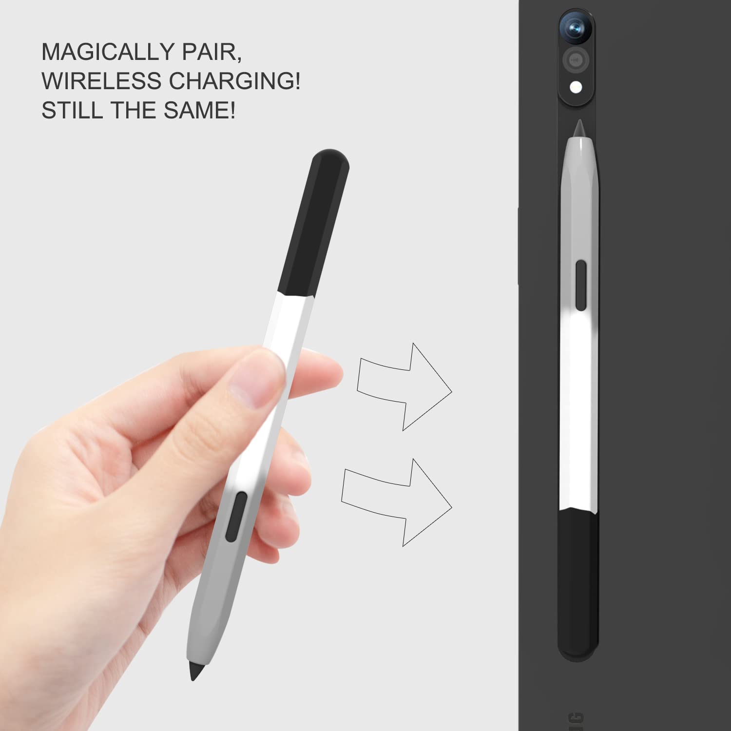 Pen Holder Magnetic - Funda de silicona para Samsung Galaxy