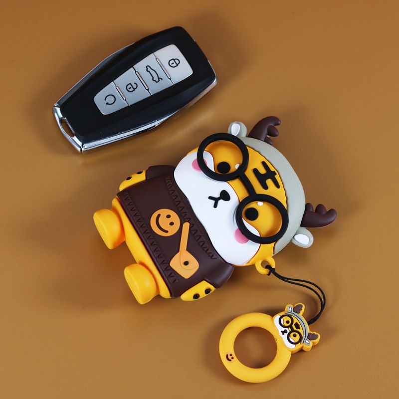 Tech Keychain Accessories - Funda de tigre de dibujos animados