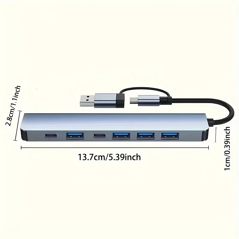 7 puertos USB 3,0 tipo C Hub 7 - Usb Hub 7 Port reseña y precio