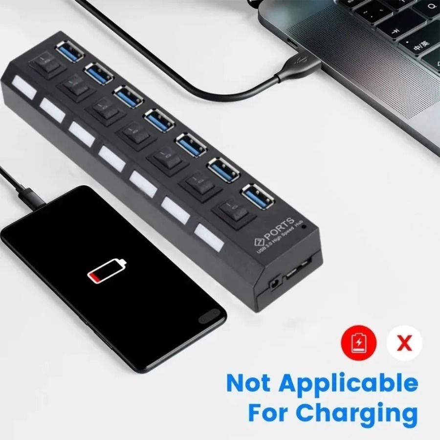 Hub USB 3.0 2.0 de Alta Veloci - Usb Hub 7 Port reseña y precio