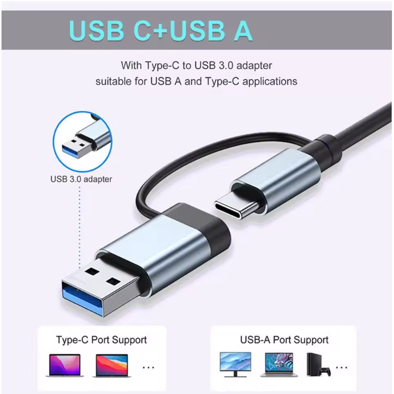 Concentrador USB A C de 5/7/8  - Usb Hub 7 Port reseña y precio