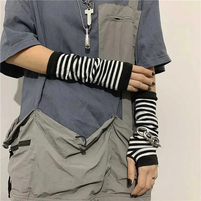 Guantes largos Punk negros sin - Y2K Tech Accessories reseña y precio