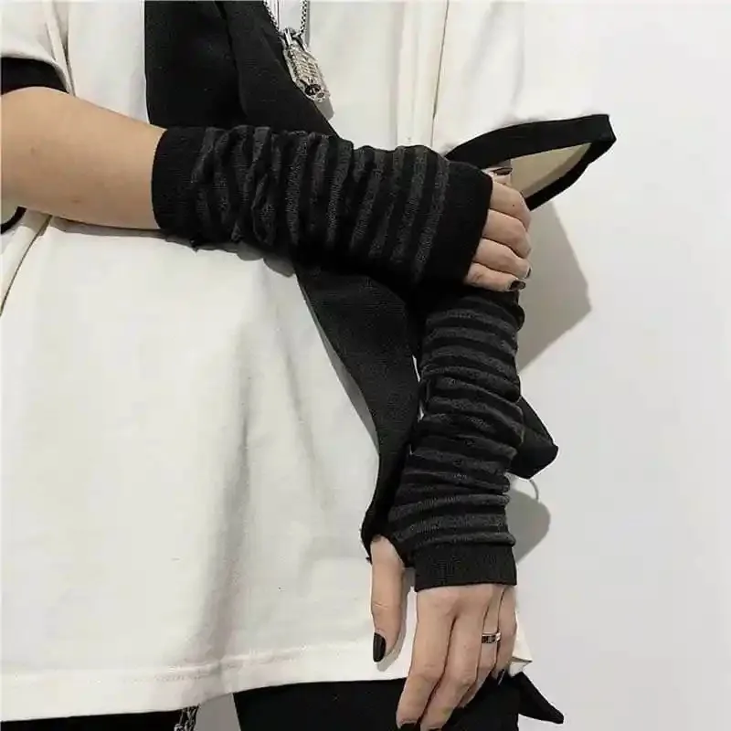 Guantes largos Punk negros sin - Y2K Tech Accessories reseña y precio