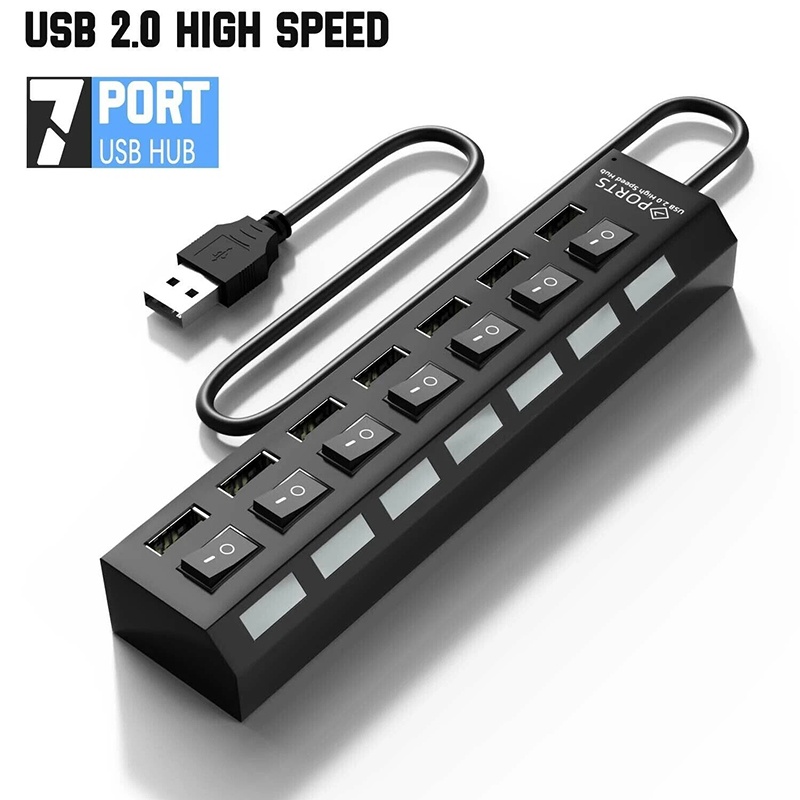 Hub USB 3.0 7 en 1, divisor US - Usb Hub 7 Port reseña y precio