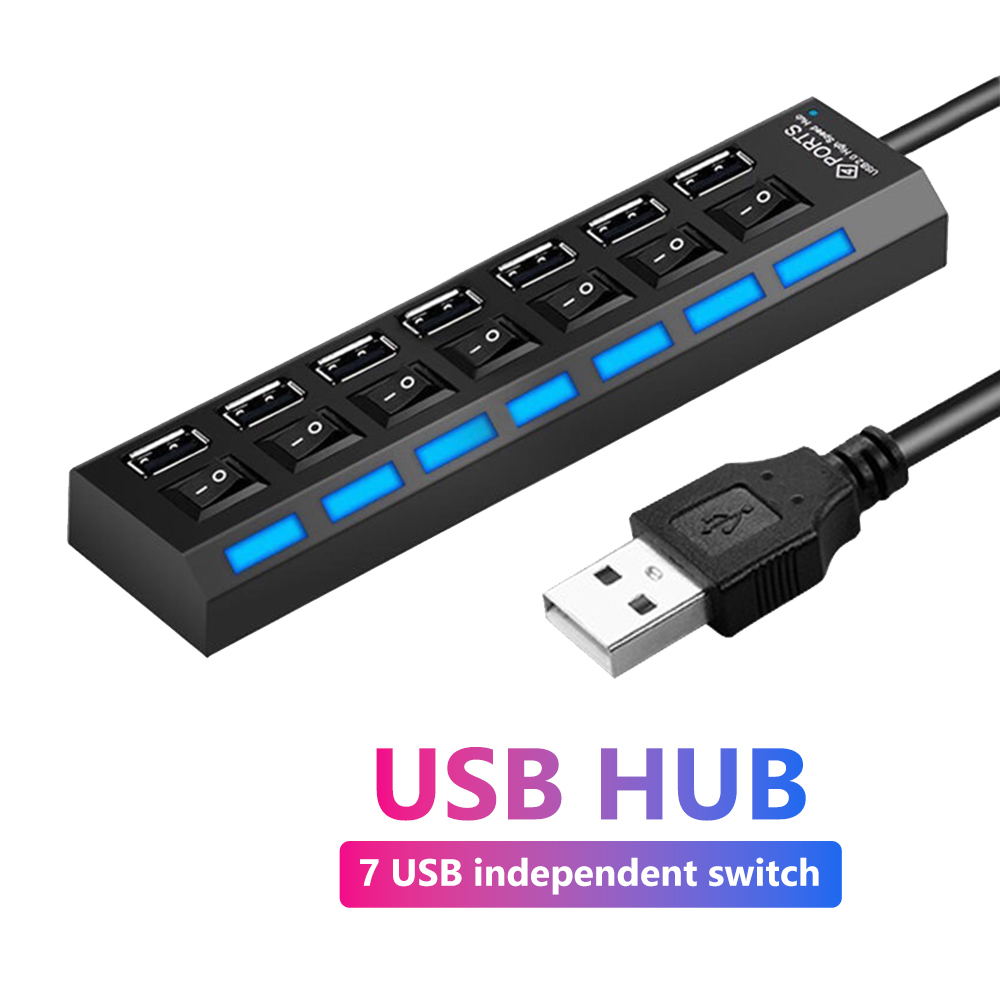 Concentrador de puertos USB 2, - Usb Hub 7 Port reseña y precio