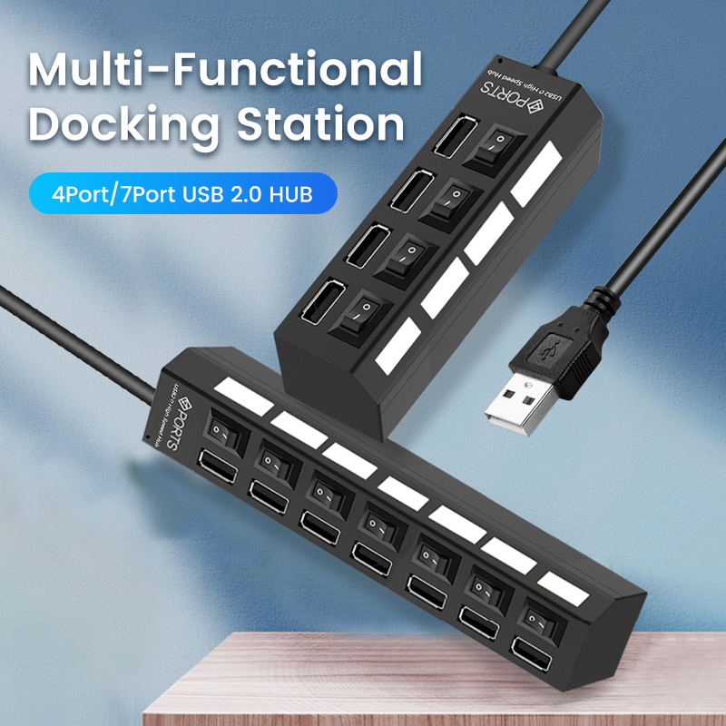 Concentrador de puertos USB 2, - Usb Hub 7 Port reseña y precio