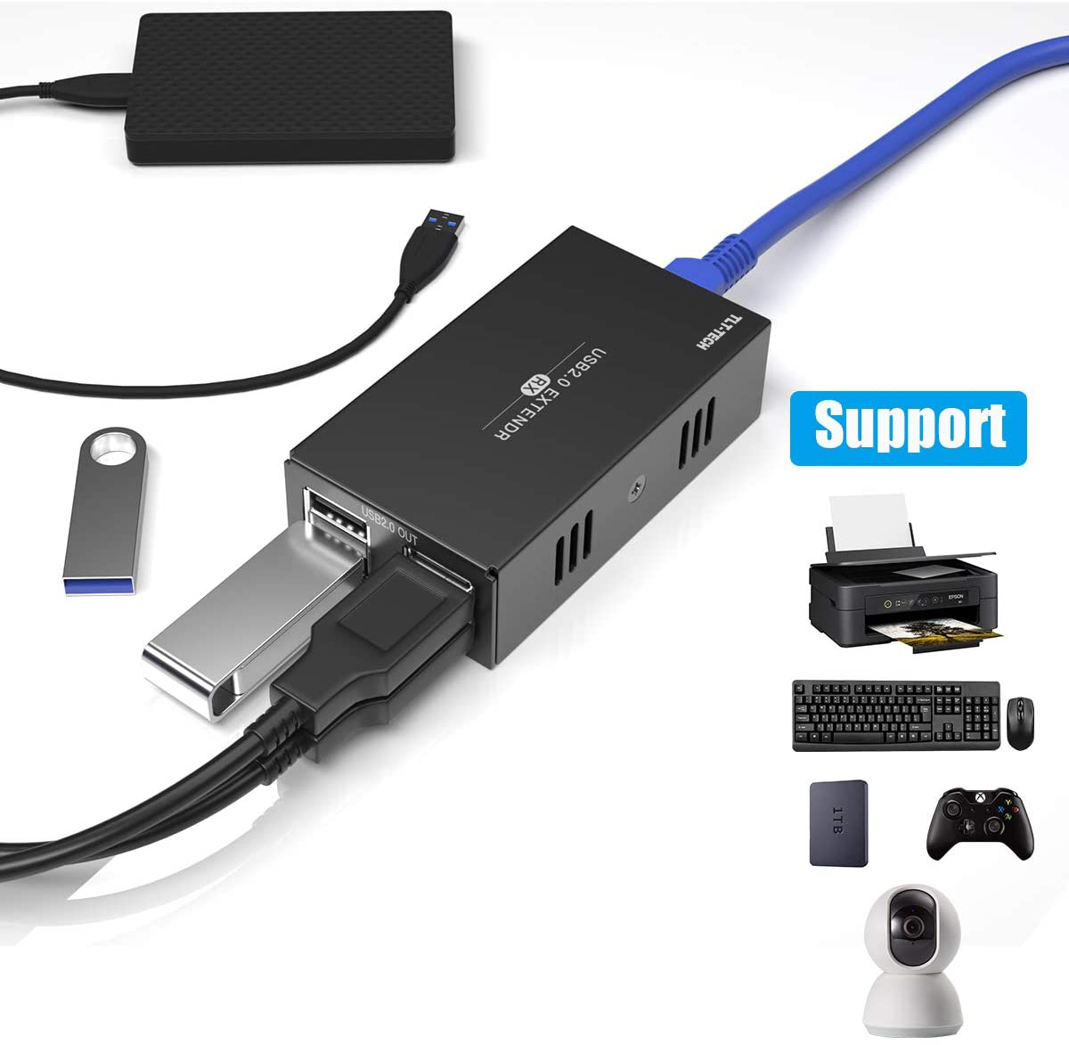 Extensor USB 2.0 con concentra - Usb Hub 7 Port reseña y precio