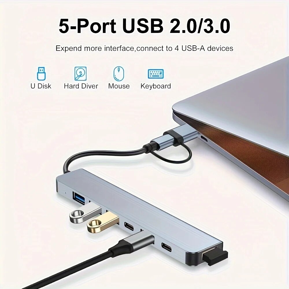 Hub adaptador extensor USB C 7 - Usb Hub 7 Port reseña y precio