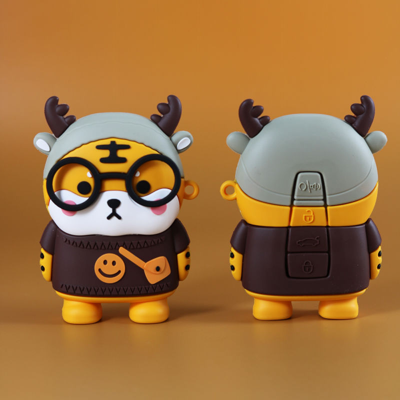 Funda de tigre de dibujos anim - Tech Keychain Accessories reseña y precio