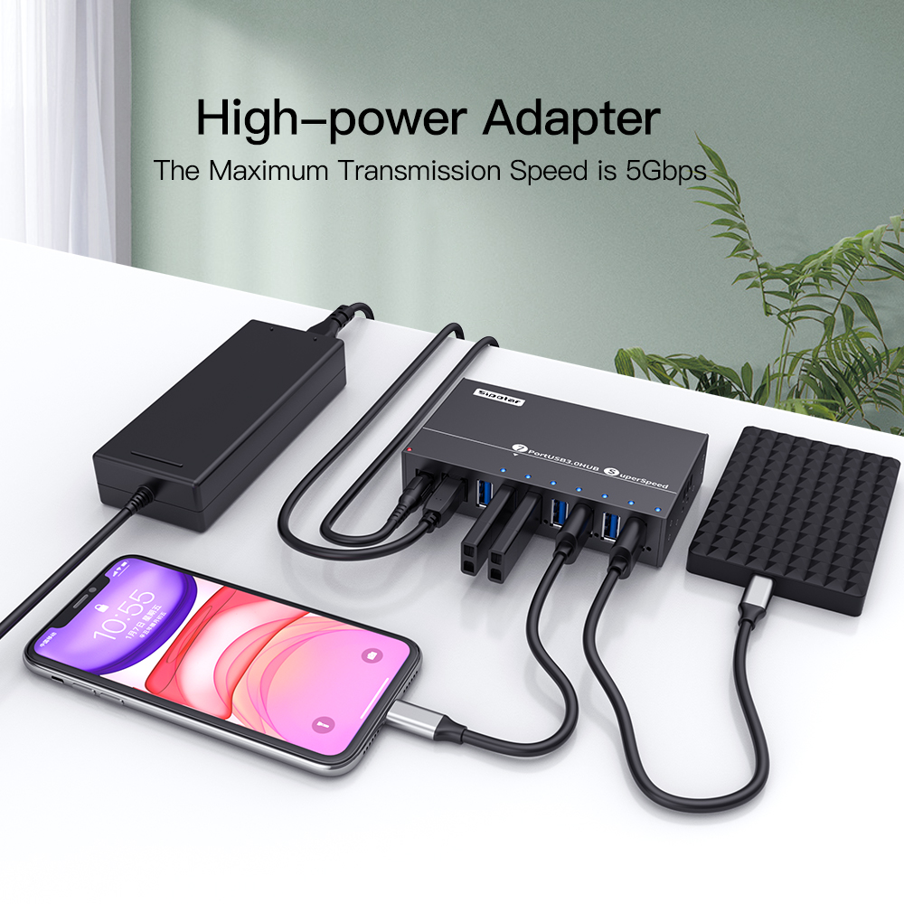 Hub industrial metálico A173 d - Usb Hub 7 Port reseña y precio